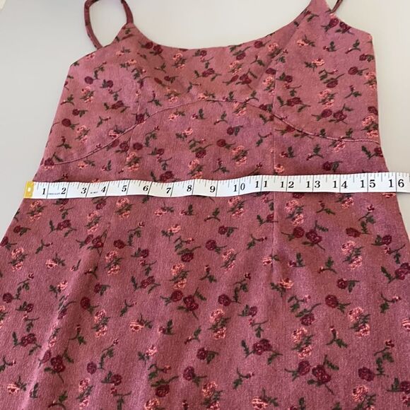 GM Studio x Revolve Floral Corduroy Slip Midi Dress Size Medium - Picture 9 of 10
